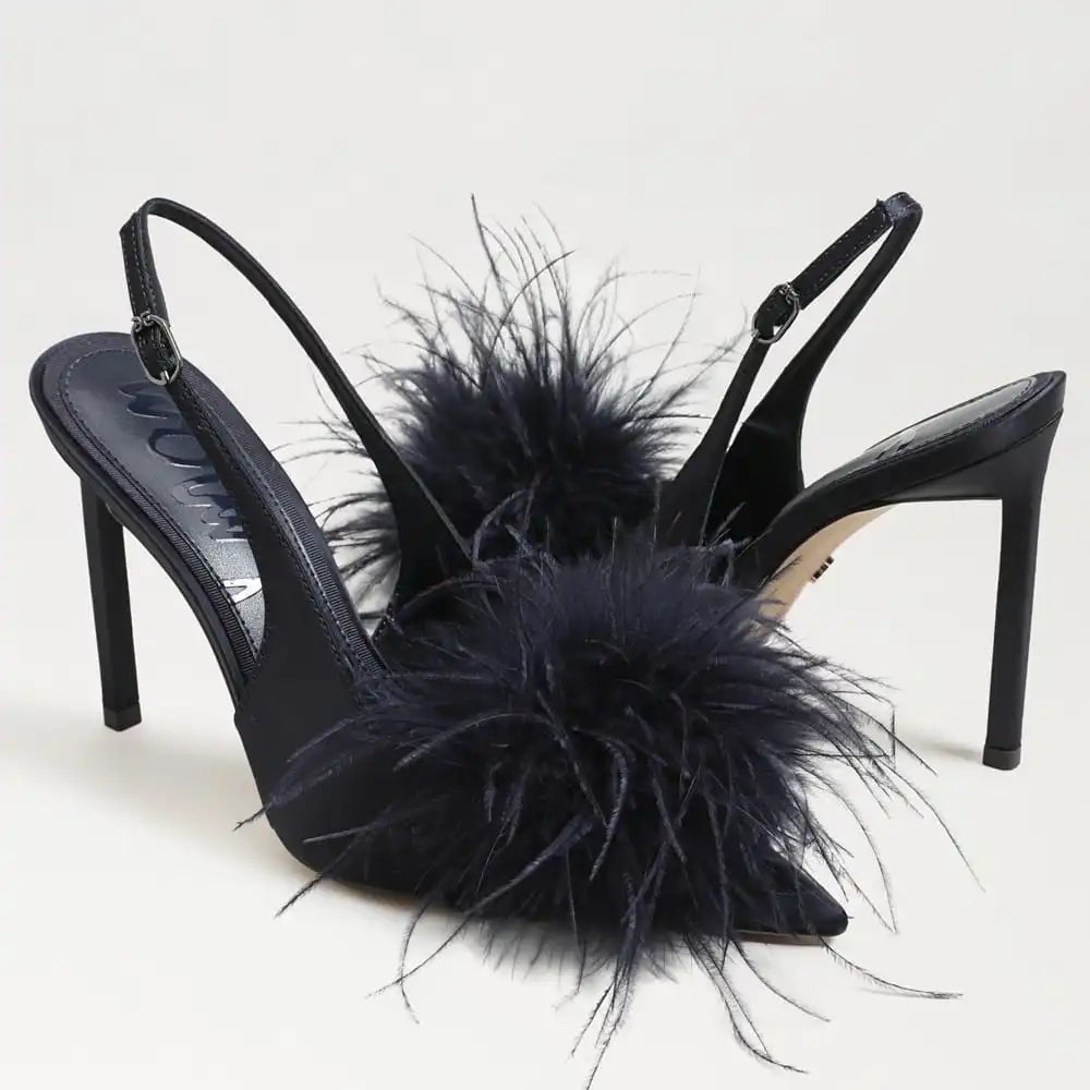 Tegan Feather Slingback Pump
