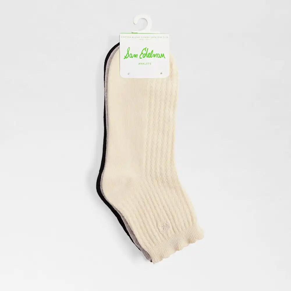 3 Pack Cotton Texture Anklet