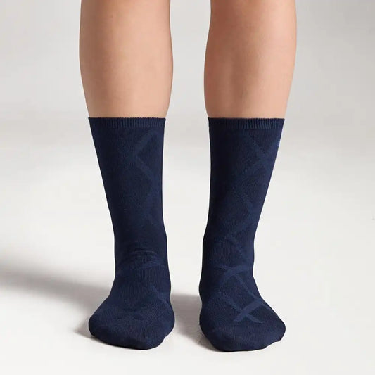 3 Pack Pointelle Argyle Crews