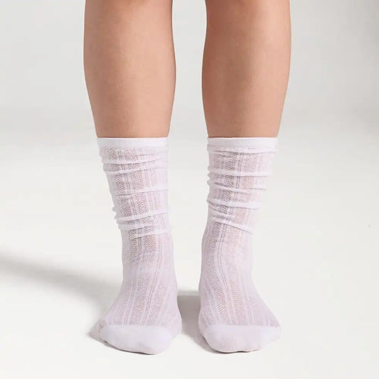 3 Pack Pointelle Rib Slouchy Socks
