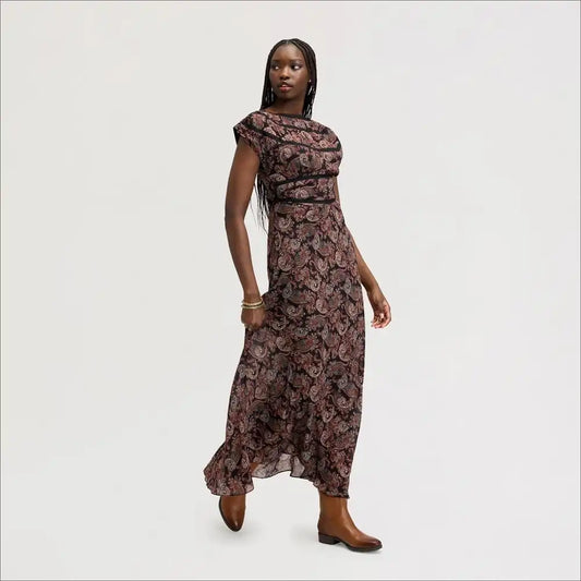 Lace Inset Maxi Dress