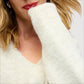 Deep V- Neck Oversized Sweater