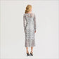 Snakeskin Ruched Maxi Dress