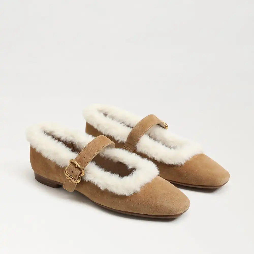 Michaela Fur Mary Jane Flat