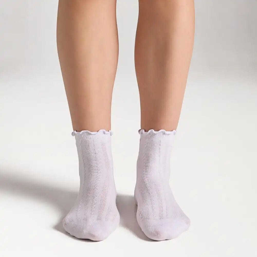 3 Pack Cotton Blend Pointelle Anklet