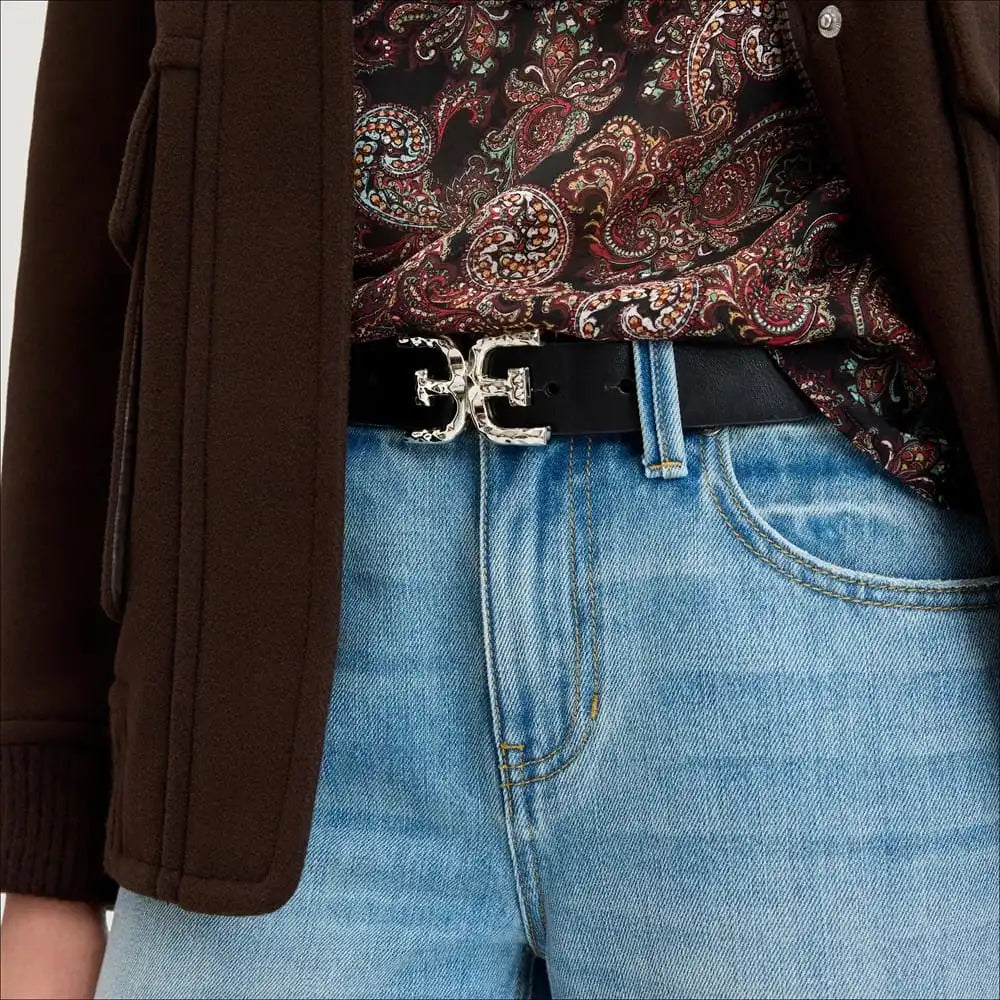 32MM Geo Logo Plaque Belt