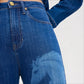 Horse Print High Rise Straight Jean