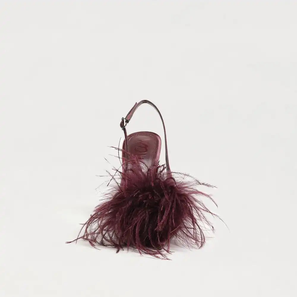 Tegan Feather Slingback Pump
