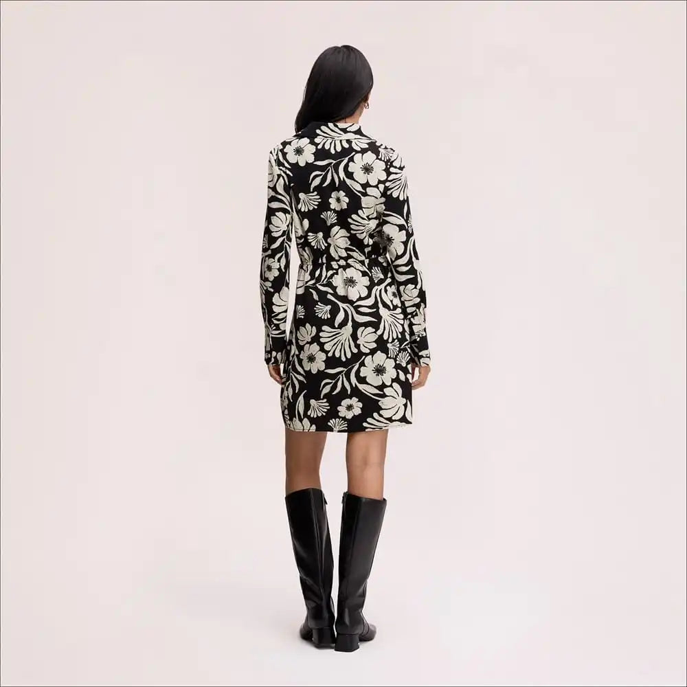 Floral Shirt Mini Dress
