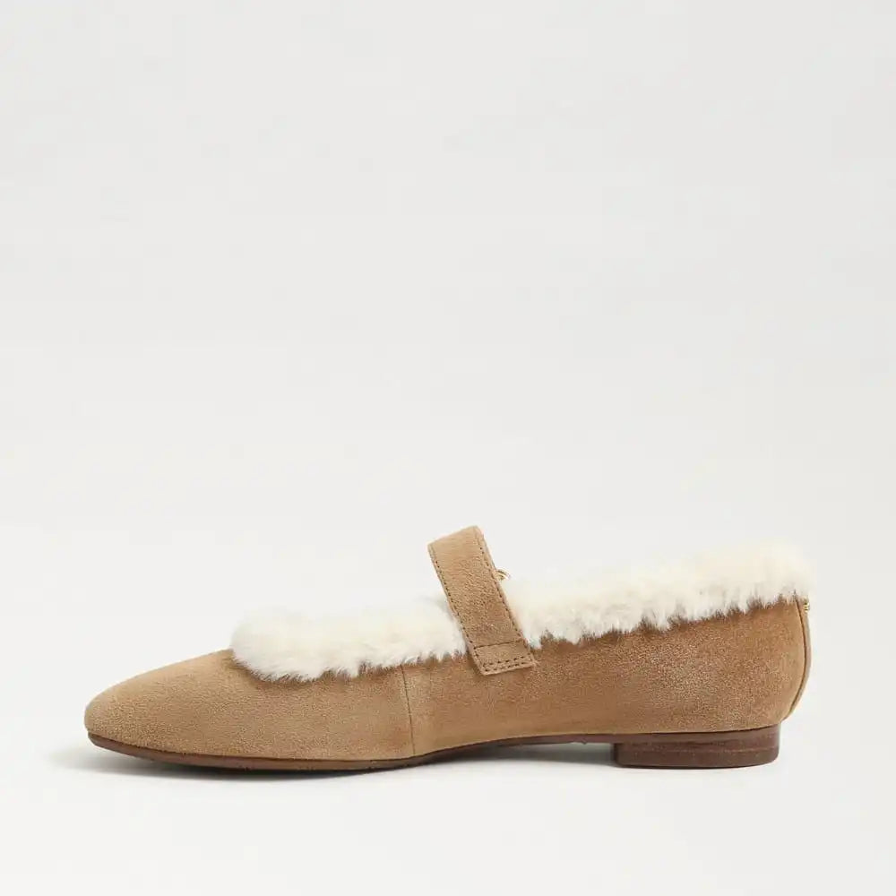Michaela Fur Mary Jane Flat
