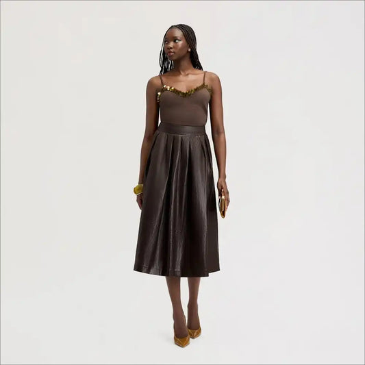 Pleated Full Skirt
