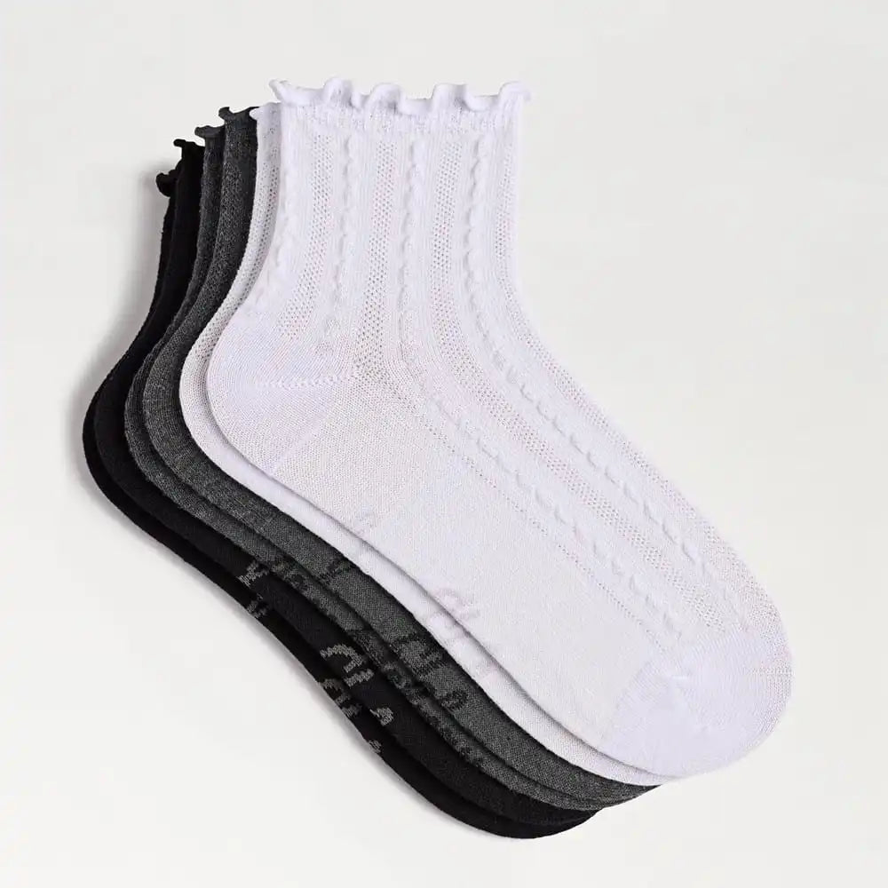 3 Pack Cotton Blend Pointelle Anklet