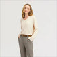 Deep V-Neck High Rib Sweater