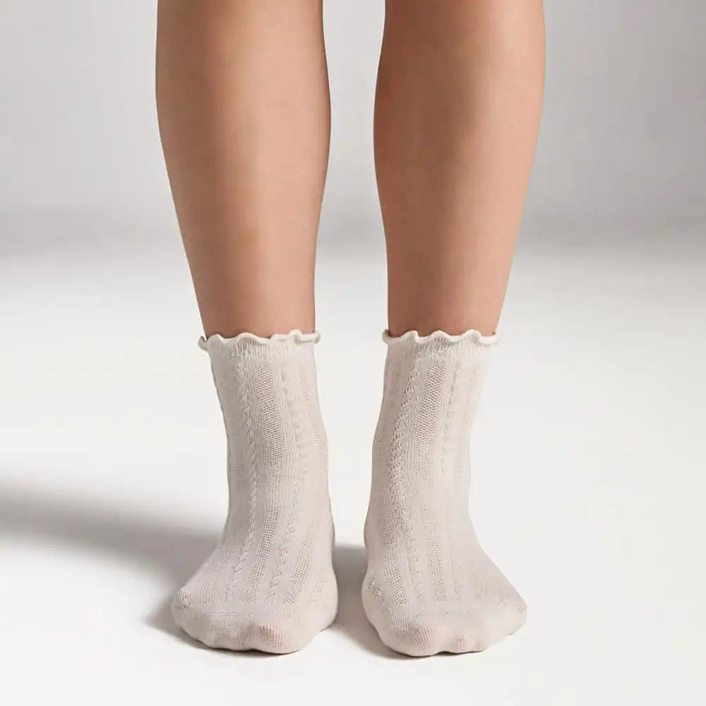 3 Pack Cotton Blend Pointelle Anklet