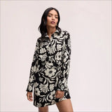 Floral Shirt Mini Dress