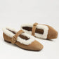 Michaela Fur Mary Jane Flat