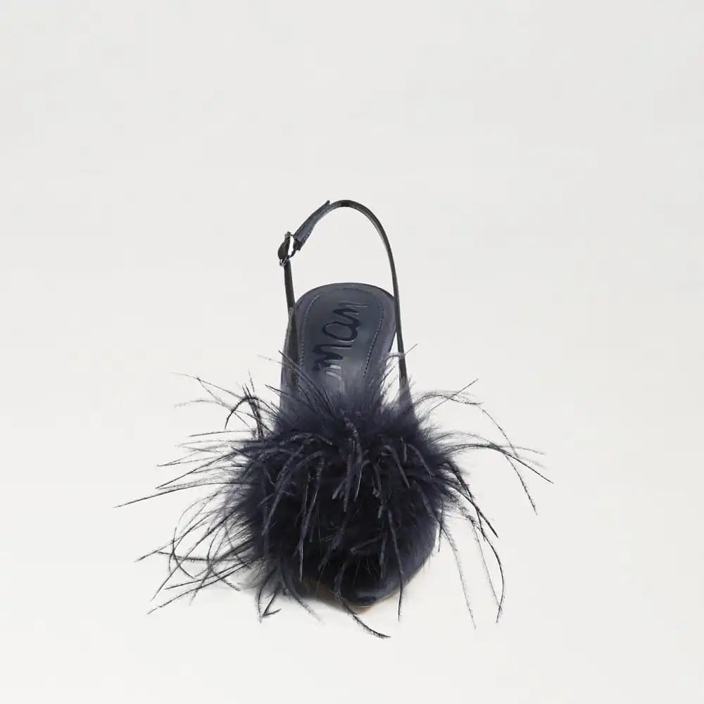 Tegan Feather Slingback Pump