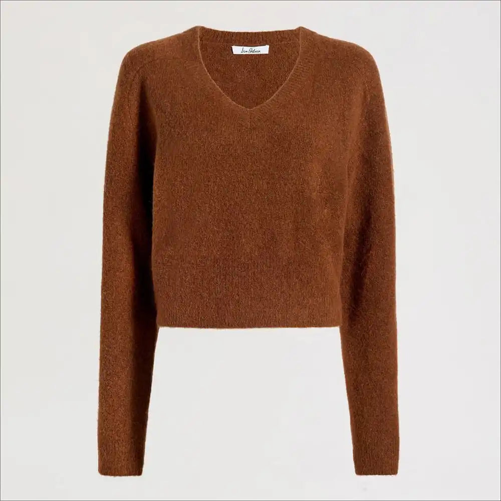 Deep V-Neck High Rib Sweater