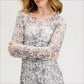 Snakeskin Ruched Maxi Dress