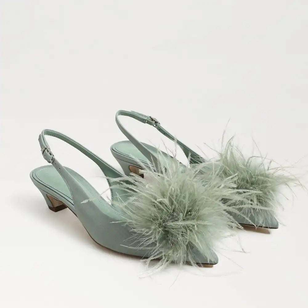 Finch Feather Slingback Pump