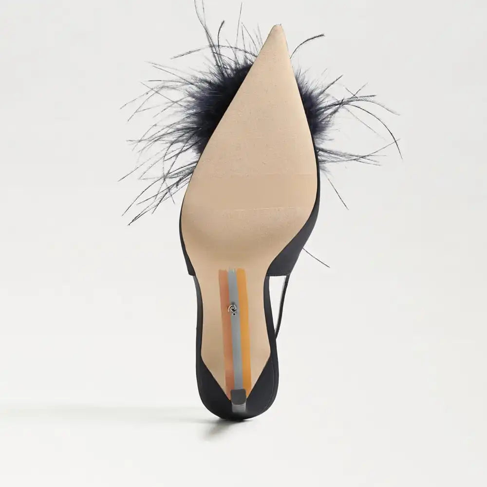 Tegan Feather Slingback Pump