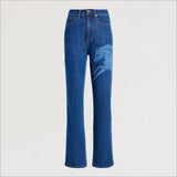 Horse Print High Rise Straight Jean