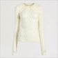 Long Sleeve Lace Crew Neck