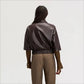 3/4 Sleeve Zip Front Jacket