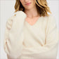 Deep V-Neck High Rib Sweater