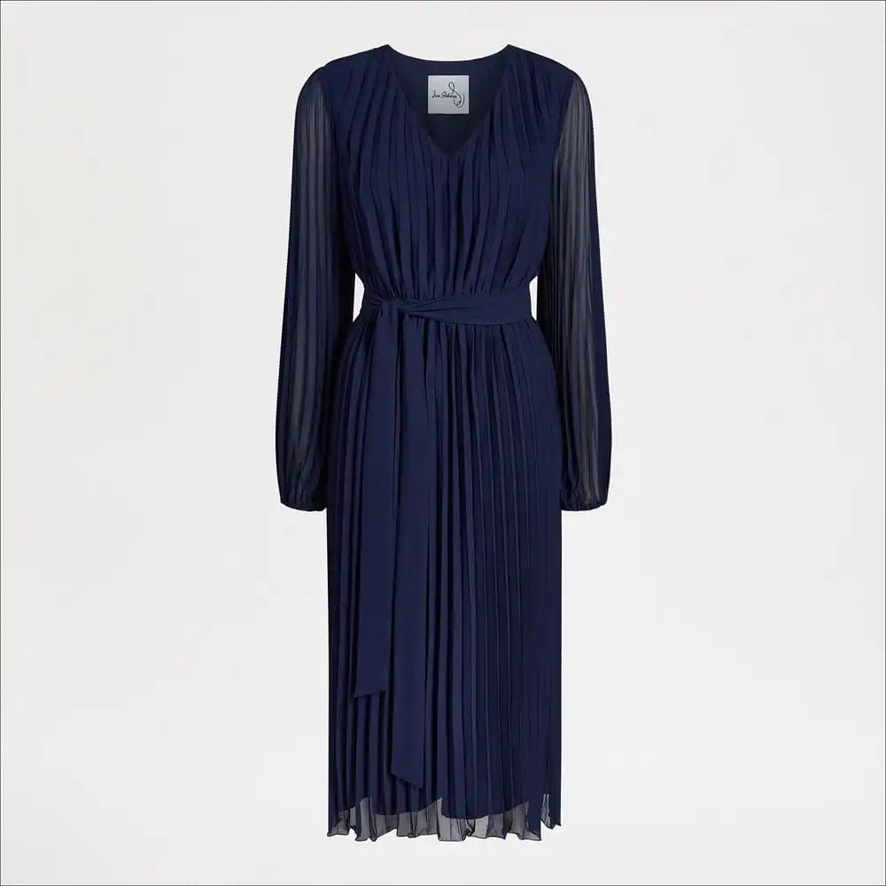 Long Sleeve Plisse Maxi Dress