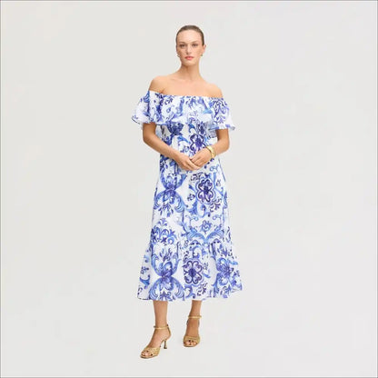 Off the Shoulder Midi Dress