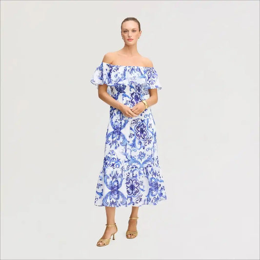 Off the Shoulder Midi Dress