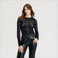 Long Sleeve Lace Crew Neck