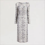 Snakeskin Ruched Maxi Dress