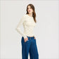 Long Sleeve Lace Crew Neck