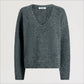 Deep V- Neck Oversized Sweater