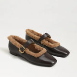 Michaela Fur Mary Jane Flat