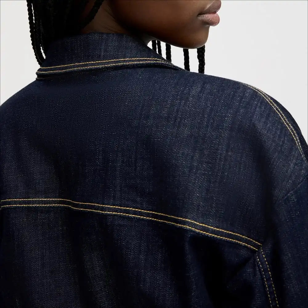 Cinch Waist Denim Jacket