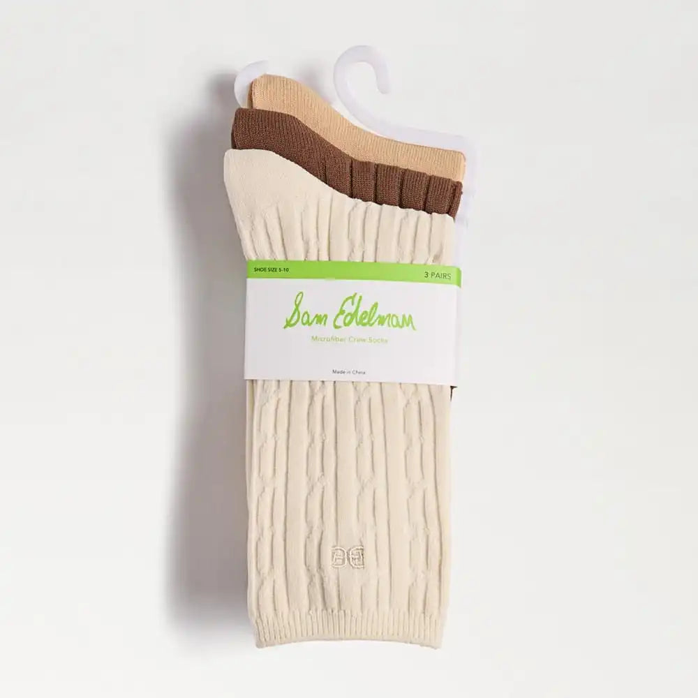 3 Pack Texture Rib Crew