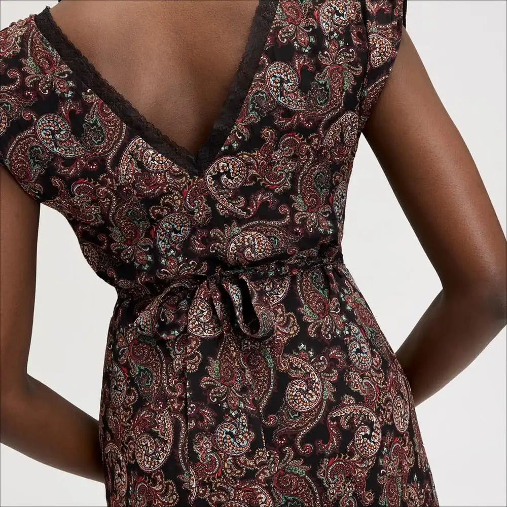 Lace Inset Maxi Dress