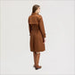 Double Breasted Trench Coat with Faux Suede Trim