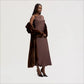 Ruched Satin Maxi Dress