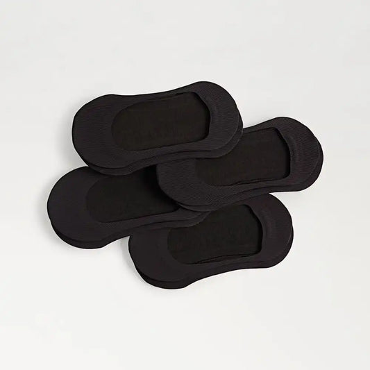 4-Pack Invisible Ribbed Liner Socks