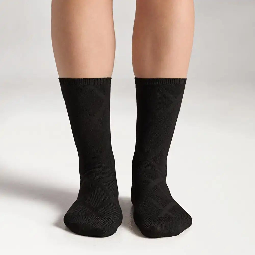 3 Pack Pointelle Argyle Crews
