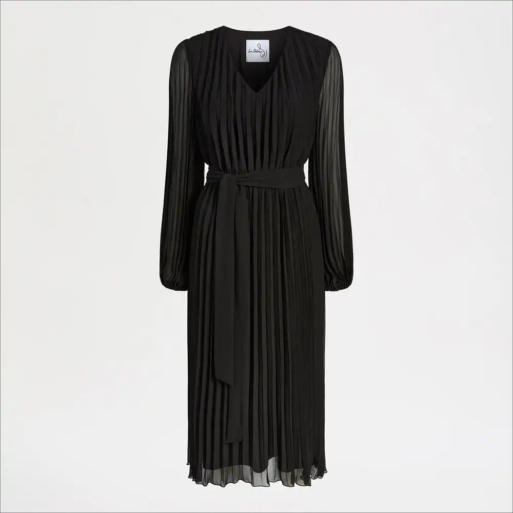 Long Sleeve Plisse Maxi Dress