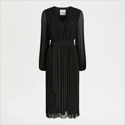 Long Sleeve Plisse Maxi Dress