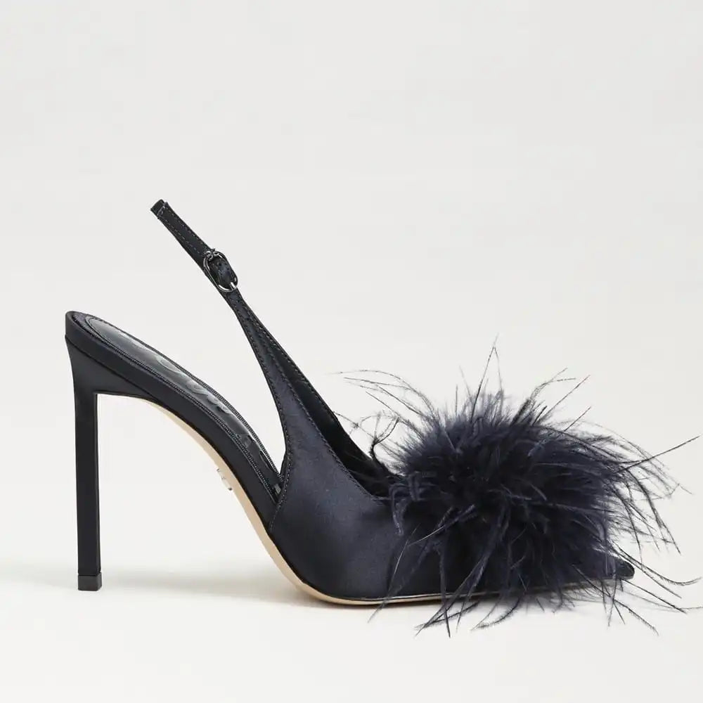 Tegan Feather Slingback Pump