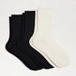 3 Pack Texture Rib Crew