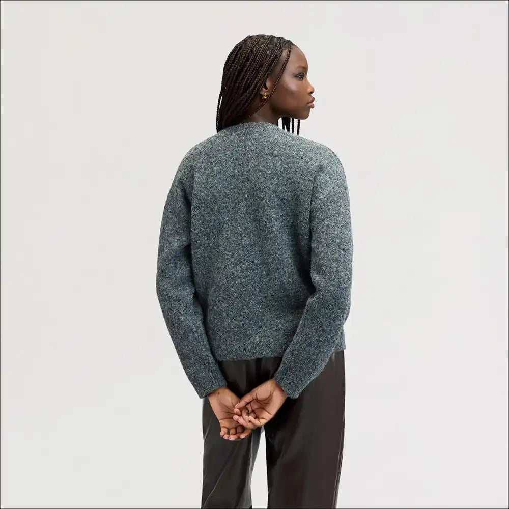 Deep V- Neck Oversized Sweater