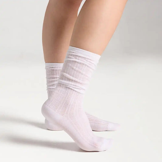 3 Pack Pointelle Rib Slouchy Socks